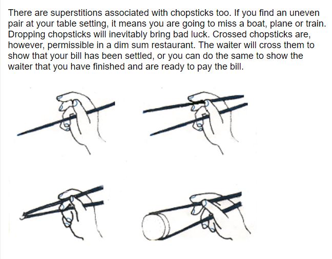 proper chopstick technique